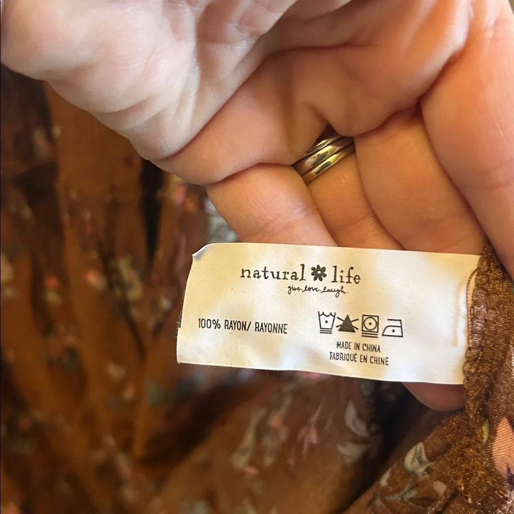 NATURAL LIFE Floral Brown Maxi Dress - Picture 5 of 8